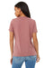 Bella + Canvas BC6405CVC/6405CVC Womens CVC Short Sleeve V-Neck T-Shirt Heather Mauve Model Back