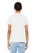 Bella + Canvas BC6405CVC/6405CVC Womens CVC Short Sleeve V-Neck T-Shirt Solid White Model Back