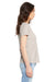 Bella + Canvas BC6405CVC/6405CVC Womens CVC Short Sleeve V-Neck T-Shirt Heather Dust Model Side