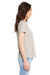 Bella + Canvas BC6405CVC Womens CVC Short Sleeve V-Neck T-Shirt Heather Dust Model Side