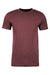Next Level NL6410/6410 Mens Sueded Jersey Short Sleeve Crewneck T-Shirt Heather Maroon Flat Front