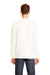 Next Level 6411 Mens Sueded Jersey Long Sleeve Crewneck T-Shirt White Model Back