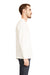 Next Level 6411 Mens Sueded Jersey Long Sleeve Crewneck T-Shirt White Model Side