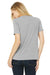 Bella + Canvas BC6413 Womens Short Sleeve Crewneck T-Shirt Athletic Grey Model Back