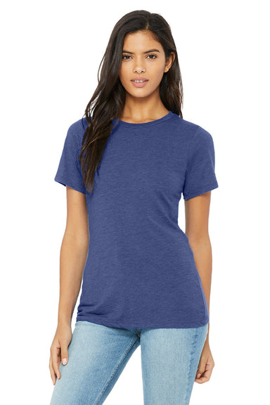Bella + Canvas BC6413/6413 Womens Short Sleeve Crewneck T-Shirt True Royal Blue Model Front