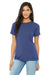 Bella + Canvas BC6413/6413 Womens Short Sleeve Crewneck T-Shirt True Royal Blue Model Front