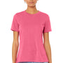 Bella + Canvas Womens Short Sleeve Crewneck T-Shirt - Charity Pink