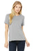 Bella + Canvas BC6413/6413 Womens Short Sleeve Crewneck T-Shirt Athletic Grey Model Front