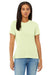 Bella + Canvas BC6413/6413 Womens Short Sleeve Crewneck T-Shirt Spring Green Model Front