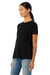 Bella + Canvas BC6413 Womens Short Sleeve Crewneck T-Shirt Solid Black Model 3Q