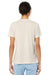 Bella + Canvas BC6415 Womens Short Sleeve V-Neck T-Shirt Oatmeal Model Back