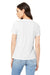 Bella + Canvas BC6415 Womens Short Sleeve V-Neck T-Shirt Solid White Model Back