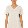 Bella + Canvas Womens Short Sleeve V-Neck T-Shirt - Oatmeal