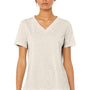 Bella + Canvas Womens Short Sleeve V-Neck T-Shirt - Oatmeal