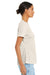 Bella + Canvas BC6415 Womens Short Sleeve V-Neck T-Shirt Oatmeal Model Side