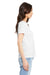 Bella + Canvas BC6415 Womens Short Sleeve V-Neck T-Shirt Solid White Model Side
