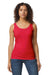 Gildan 64200L Womens Softstyle Tank Top Cherry Red Model Front