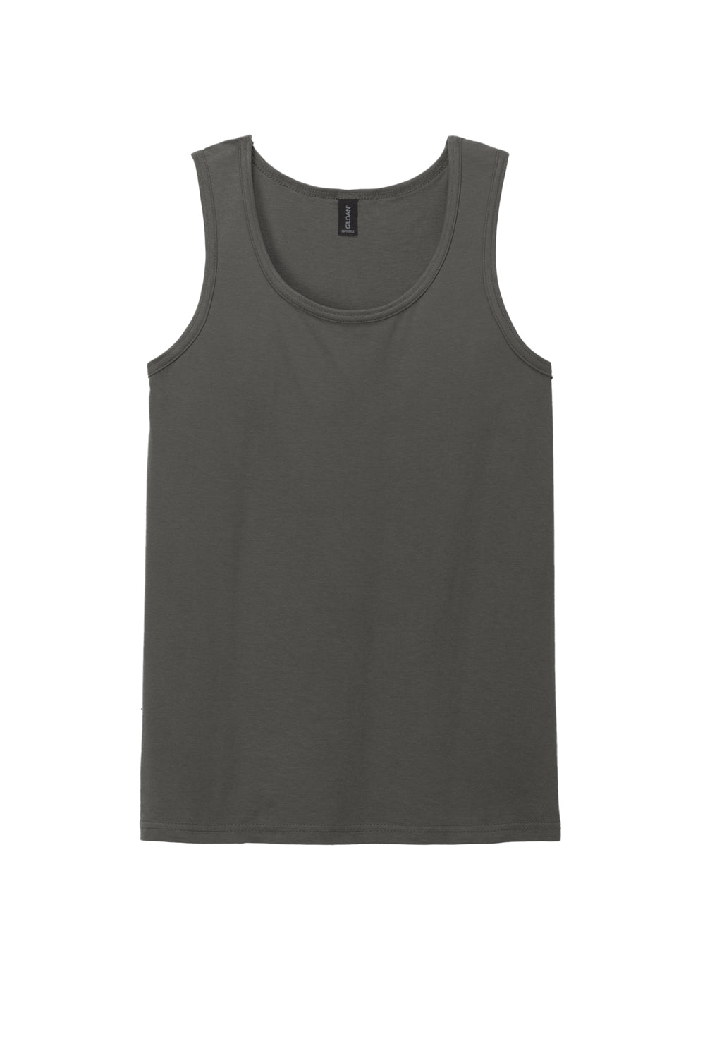 Gildan 64200 Mens Softstyle Tank Top Charcoal Grey Flat Front