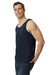 Gildan 64200 Mens Softstyle Tank Top Navy Blue Model Side