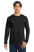 Gildan 64400 Mens Softstyle Long Sleeve Crewneck T-Shirt Black Model Front