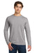 Gildan 64400 Mens Softstyle Long Sleeve Crewneck T-Shirt Sport Grey Model Front