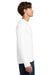 Gildan 64400 Mens Softstyle Long Sleeve Crewneck T-Shirt White Model Side