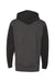 Independent Trading Co. IND4000 Mens Hooded Sweatshirt Hoodie Heather Charcoal Grey/Black Flat Back