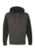 Independent Trading Co. IND4000 Mens Hooded Sweatshirt Hoodie Heather Charcoal Grey/Black Flat Front
