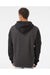 Independent Trading Co. IND4000 Mens Hooded Sweatshirt Hoodie Heather Charcoal Grey/Black Model Back