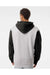 Independent Trading Co. IND4000 Mens Hooded Sweatshirt Hoodie Heather Grey/Black Model Back