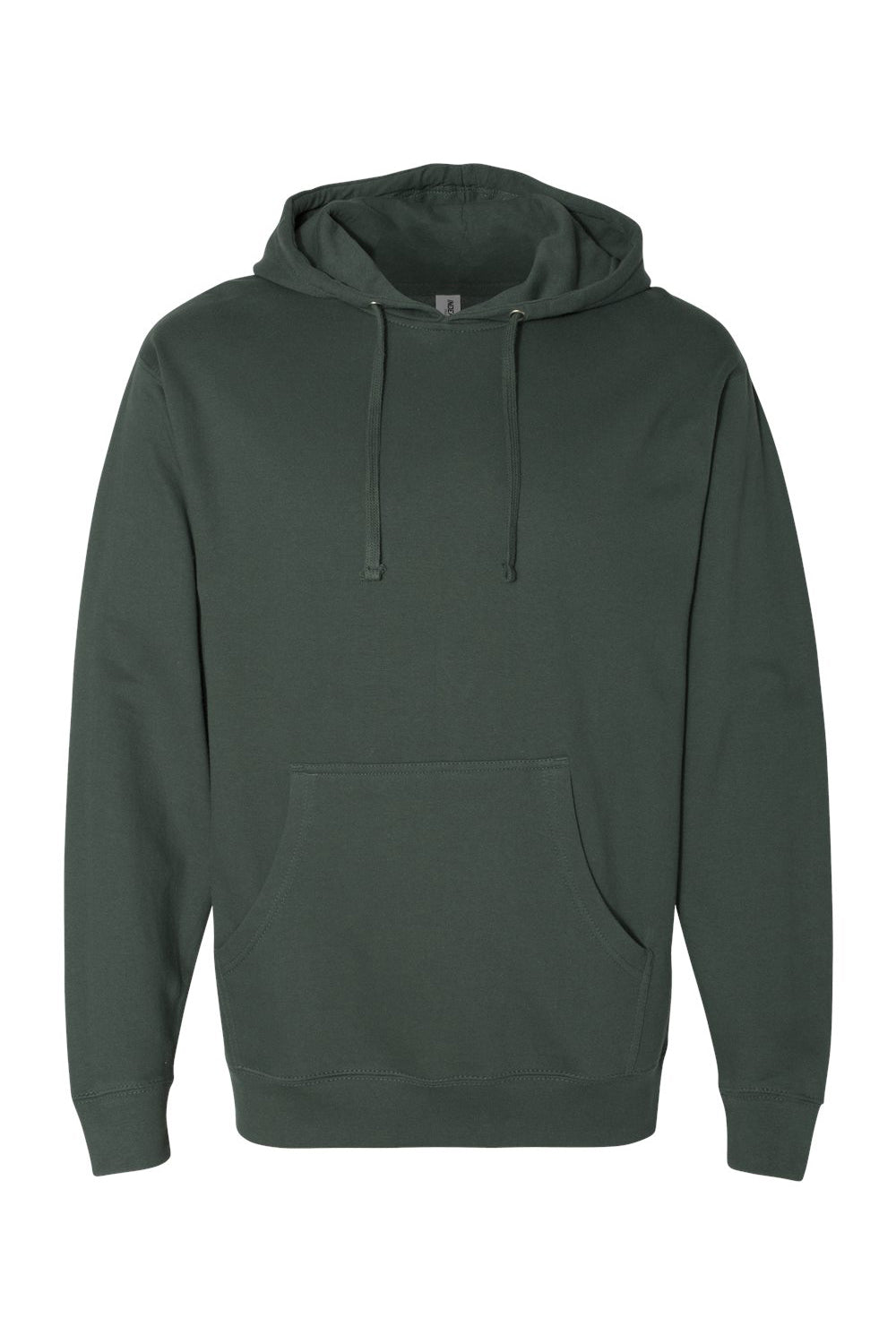 Independent Trading Company SS4500 Mens Hooded Sweatshirt Hoodie w/ Pouch Pocket Alpine Green Flat Front