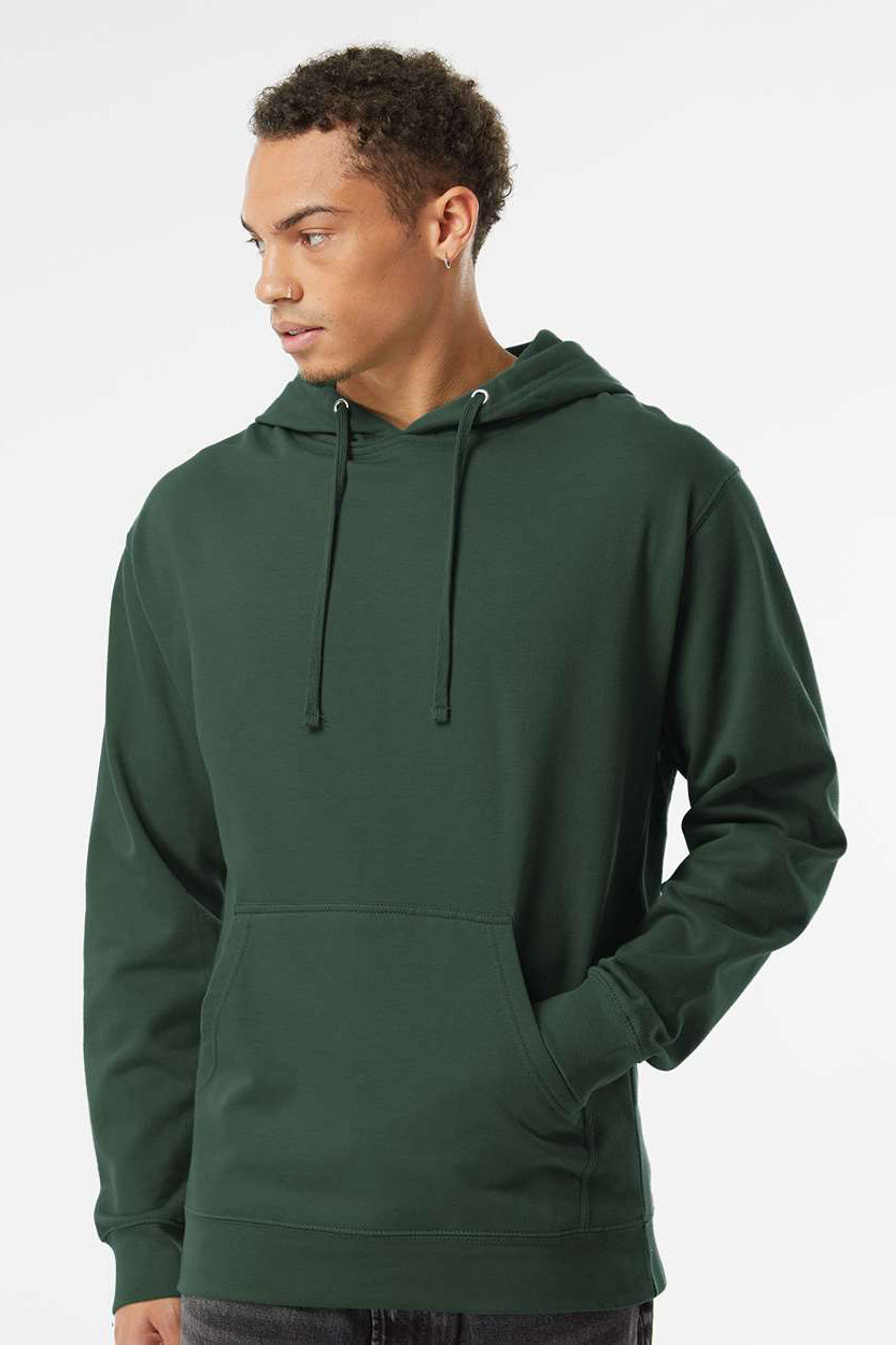 Independent Trading Company SS4500 Mens Hooded Sweatshirt Hoodie w/ Pouch Pocket Alpine Green Model Front