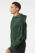 Independent Trading Company SS4500 Mens Hooded Sweatshirt Hoodie w/ Pouch Pocket Alpine Green Model Side