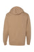 Independent Trading Company SS4500 Mens Hooded Sweatshirt Hoodie w/ Pouch Pocket Sandstone Brown Flat Back