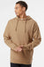 Independent Trading Company SS4500 Mens Hooded Sweatshirt Hoodie w/ Pouch Pocket Sandstone Brown Model Front
