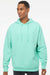 Independent Trading Company SS4500 Mens Hooded Sweatshirt Hoodie w/ Pouch Pocket Mint Green Model Front