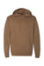 Independent Trading Company SS4500 Mens Hooded Sweatshirt Hoodie w/ Pouch Pocket Saddle Brown Flat Front