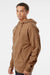 Independent Trading Company SS4500 Mens Hooded Sweatshirt Hoodie w/ Pouch Pocket Saddle Brown Model Side