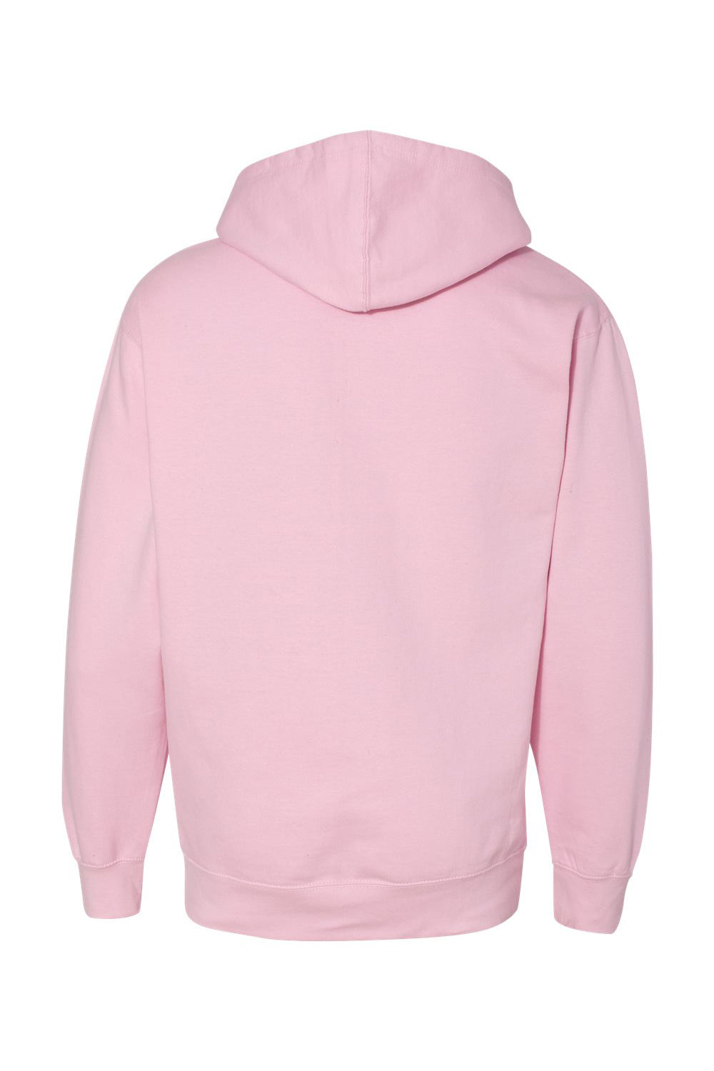 Independent Trading Company SS4500 Mens Hooded Sweatshirt Hoodie w/ Pouch Pocket Light Pink Flat Back