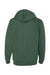 Independent Trading Company SS4500Z Mens Full Zip Hooded Sweatshirt Hoodie w/ Pockets Alpine Green Flat Back
