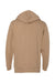 Independent Trading Company SS4500Z Mens Full Zip Hooded Sweatshirt Hoodie w/ Pockets Sandstone Brown Flat Back