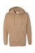 Independent Trading Co. SS4500Z Mens Full Zip Hooded Sweatshirt Hoodie Sandstone Brown Flat Front
