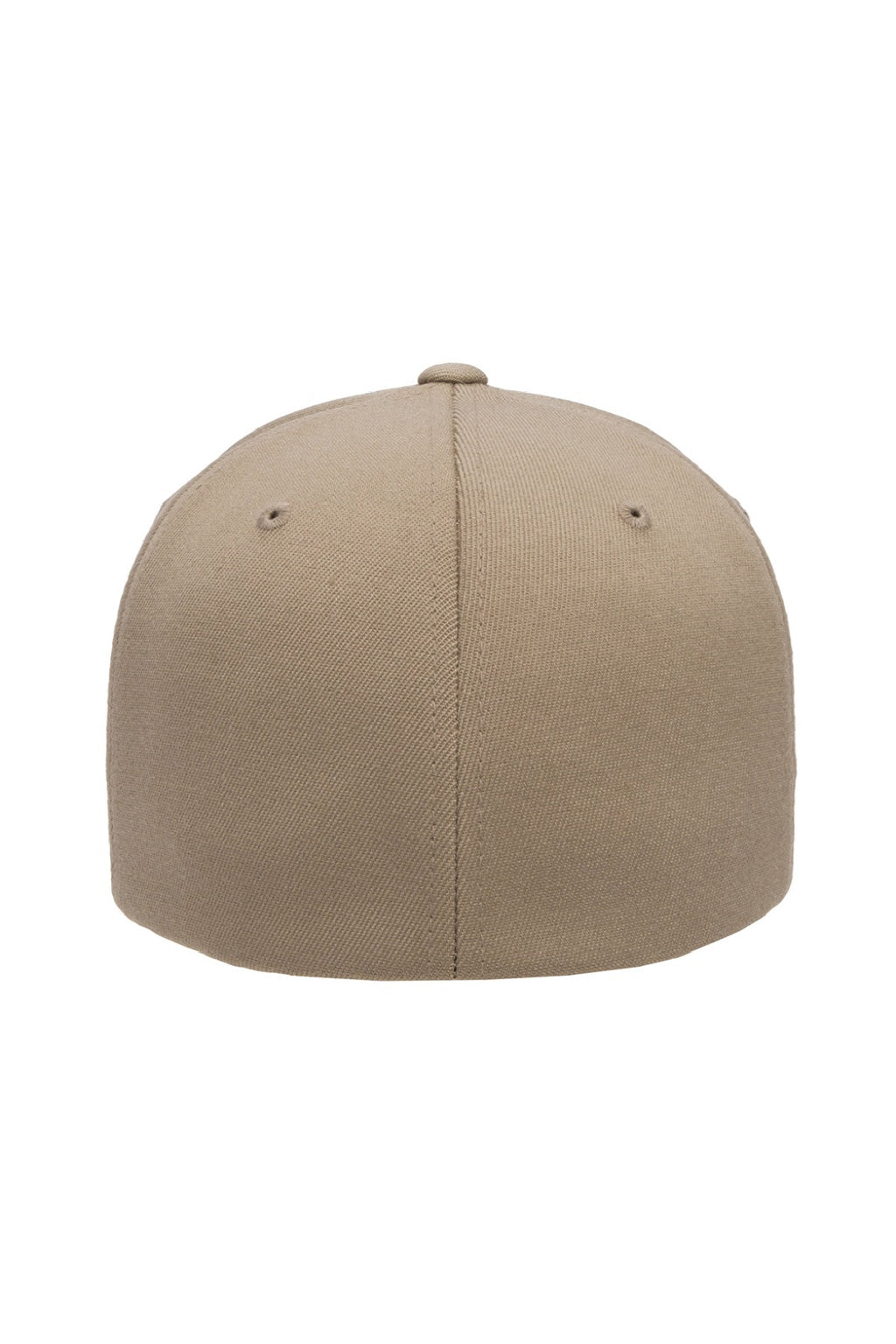 Flexfit Hats 6477 Mens Stretch Fit Hat Khaki Brown Flat Back