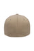 Flexfit Hats 6477 Mens Stretch Fit Hat Khaki Brown Flat Back