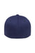 Flexfit Hats 6477 Mens Stretch Fit Hat Navy Blue Flat Back