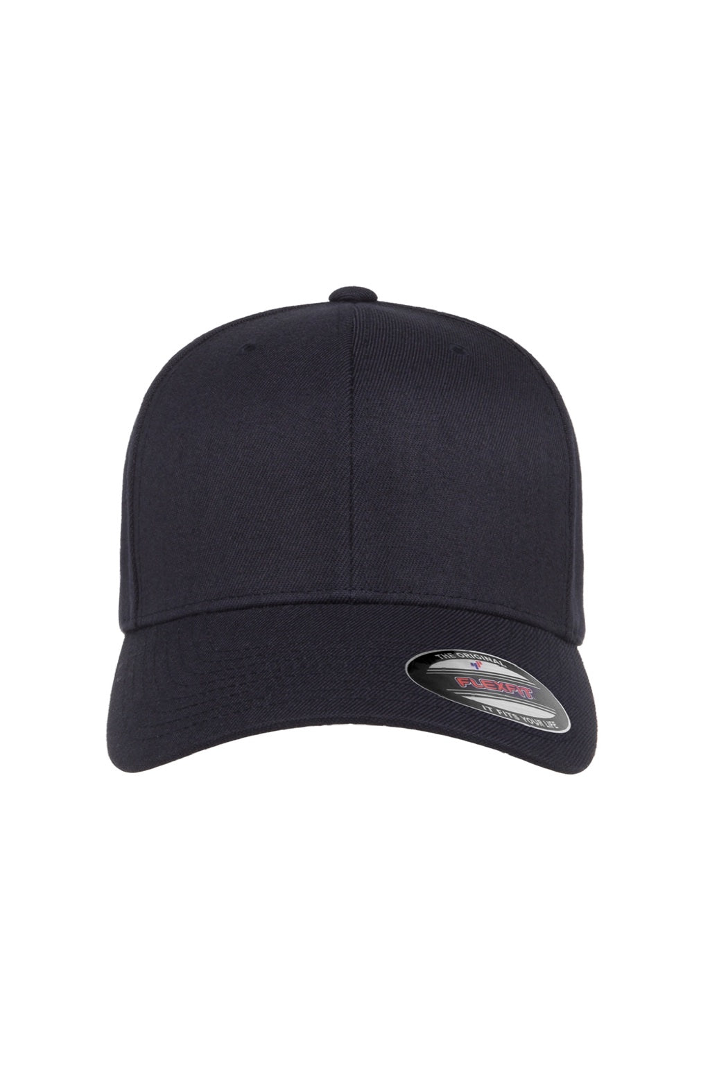 Flexfit Hats 6477 Mens Stretch Fit Hat Navy Blue Flat Front