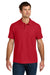 Gildan 64800 Mens Softstyle Pique Short Sleeve Polo Shirt Red Model Front