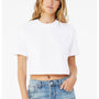 Bella + Canvas Womens Jersey Cropped Short Sleeve Crewneck T-Shirt - White