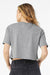 Bella + Canvas 6482 Womens Jersey Cropped Short Sleeve Crewneck T-Shirt Heather Grey Model Back