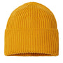 Atlantis Hats Unisex Sustainable Chunky Rib Cuffed Beanie - Mustard Yellow - Closeout